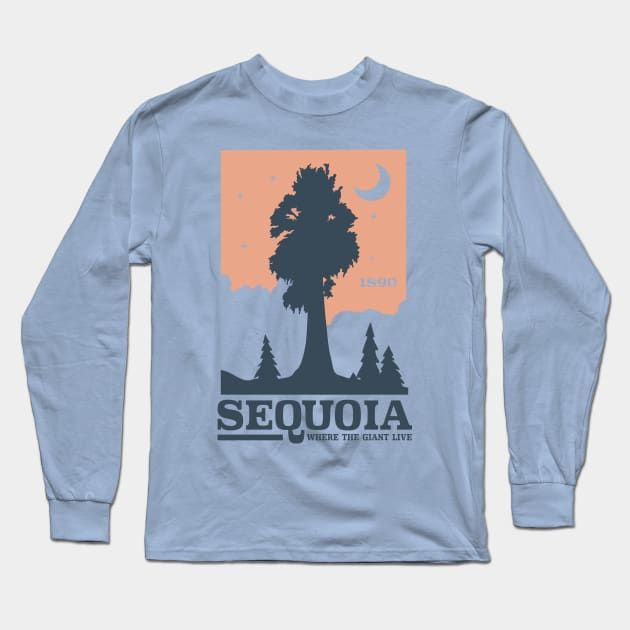 Sequoia National Park Design Long Sleeve T-Shirt by Terrybogard97